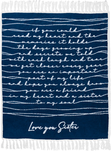 Love You Sister - 50" x 60" Inspirational Plush Blanket
