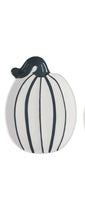 Dol Black and White Pumpkin Plates Round Tall