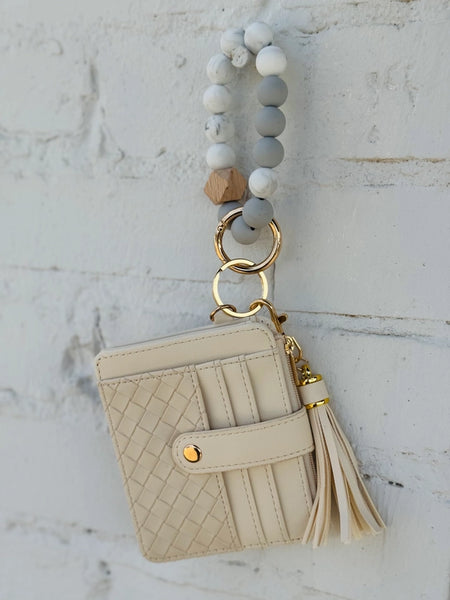 Keychain Wallet Beige