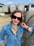Las Cruces Beaded Necklace in Turquoise