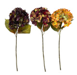 22" Artificial Real Touch(Poly Coated)Hydrangea-Large Bloom: Plum Green