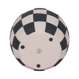 Plant Pot - Black/White Ceramic Rounded Checkerboard, 7 in.