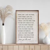 When I Say I Love You More White: 5 x 8