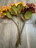 22" Artificial Real Touch(Poly Coated)Hydrangea-Large Bloom: Plum Green