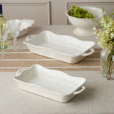 Perlette Cream Large Rectagular Baker 16in x 10.25in