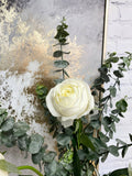 17"-Ultra Realist Real touch Cabbage Rose-Artificial : Elegant Red