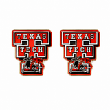 College Vault Texas Tech Logo Stud Earrings