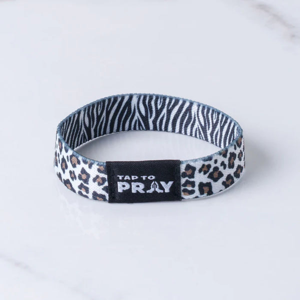 Tap To Pray™ Wristbands - Safari Zebra SMALL