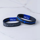Tap To Pray™ Wristbands - First Responders Law Enforcement MEDIUM