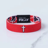 Tap To Pray™ Wristbands - Team Camo Red & Black MEDIUM