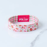 Tap To Pray™ Wristbands -  Peppermint Plaid SMALL
