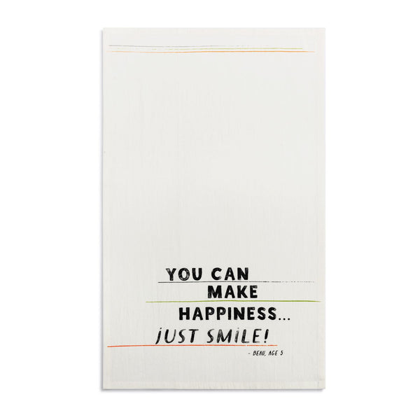 Live From Snack Time Make Happiness Flour Sack Towel - 17x28in