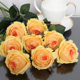 17"-Ultra Realist Real touch Cabbage Rose-Artificial : Elegant Red