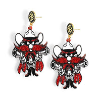 Texas Tech Raider Red Earrings