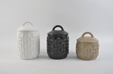 Diamond Pattern Canister (Medium - Black)