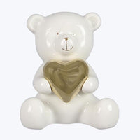 Ceramic Bear with Gold Heart