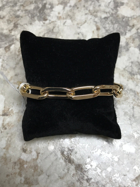 Gold Paper Clip Bracelet