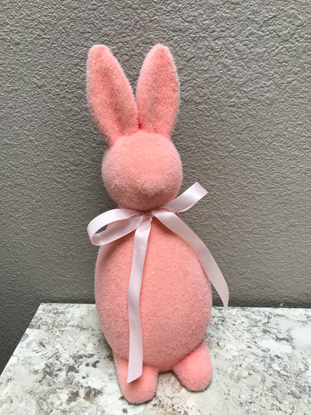 16" Plastic Standing Pink Easter Bunny