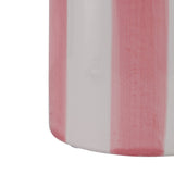 Plant Pot Set of 2 - Pink Ceramic Striped Scallop Edge,6/8in
