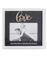 Love Black and White Photo Frame with Metal Script
