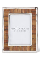 Silver Metal and Bamboo Photo Frames lg