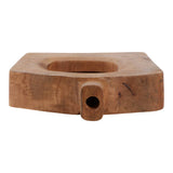 Decorative Vase - Natural Solid Wood Cut-Out Center, 18.5 in