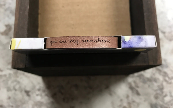 Rose Gold "you are my sunshine" Bracelet