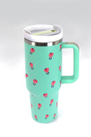 40oz STAINLESS STEEL TUMBLER FLOWER: PETAL MINT