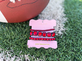 Enamel Stretch Bracelets - Team Spirit - Game Day: Red + Black