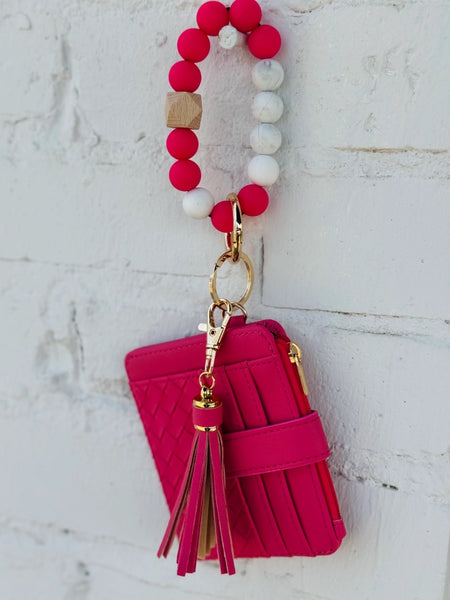 Keychain Wallet Hot Pink