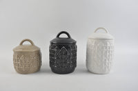 Diamond Pattern Canister (Medium - Black)