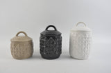 Diamond Pattern Canister (Medium - Black)