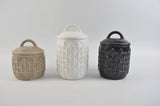 Diamond Pattern Canister (Medium - Black)