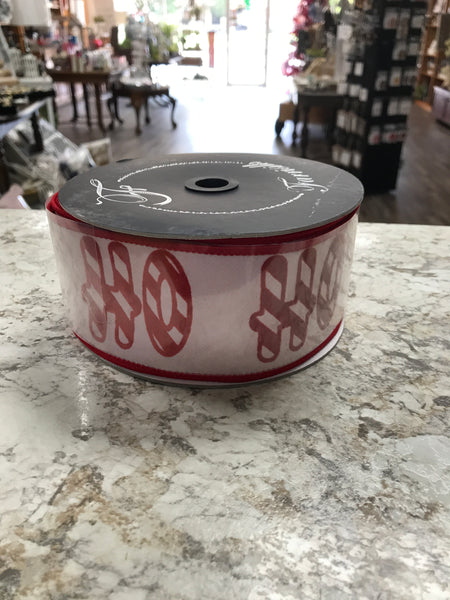 North Pole Red and White Ribbon
