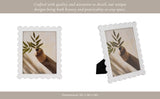 Resin Scallop Edge Decorative Photo Frame - White, 8x10 in.