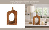 Decorative Vase - Natural Solid Wood Cut-Out Center, 14 in.