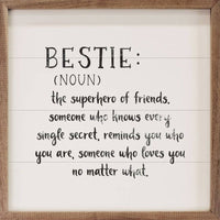 Bestie Definition White: 4 x 4 x 1