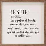 Bestie Definition White: 4 x 4 x 1