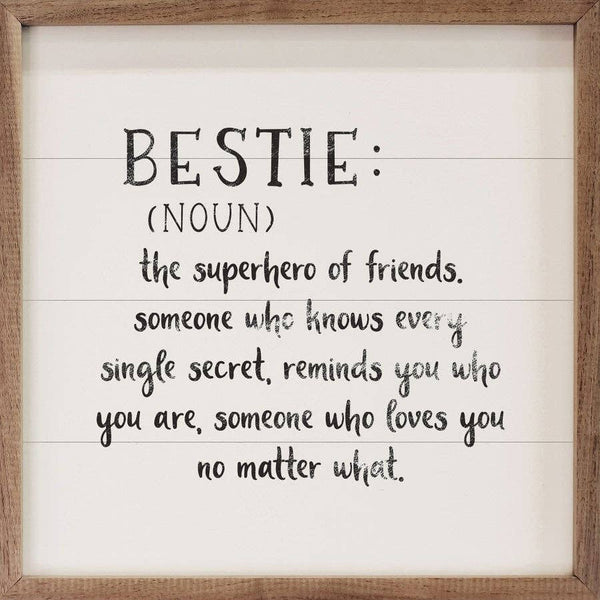 Bestie Definition White: 4 x 4 x 1