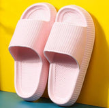 FLAT COMFORT AIR CLOUD EVA SLIDE SANDALS SLIPPERS | 40SP010: LARGE / PINK