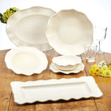 Perlette Cream Melamine Dinner Plate 11 in