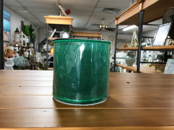 Shabby silk Emerald green 4”