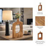 Decorative Vase - Natural Solid Wood Cut-Out Center, 18.5 in