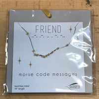 Morse Code Necklace Friend