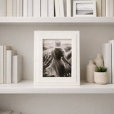 White 5x7 in. Rectangular Marble Border Solid Photo Frame