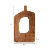 Decorative Vase - Natural Solid Wood Cut-Out Center, 18.5 in