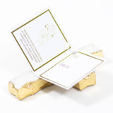 Marble Prayer Cross White/Gold   3x4x0.6