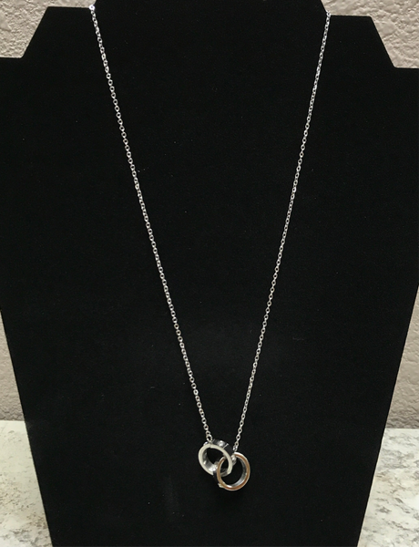 Silver Necklace with C.Z