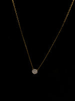 Gold Necklace with Full C.Z Circle