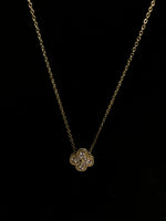 Gold Pearl Necklace with Charm